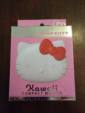 Hello Kitty Kawaii Compact Mirror Impressions Vanity Sanrio Makeup Mirror NIB
